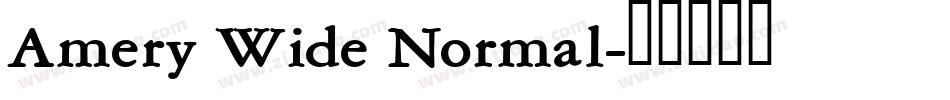 Amery Wide Normal字体转换